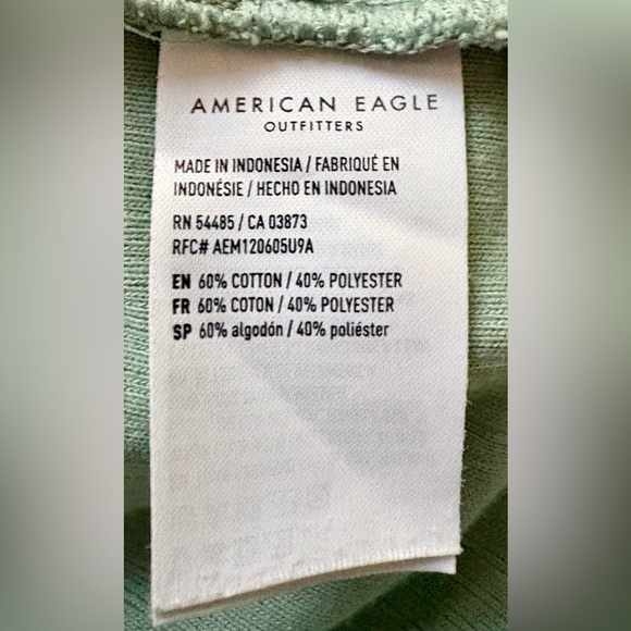 American Eagle Green Hooded Corduroy Button Down Jacket size Small - Picture 4 of 5